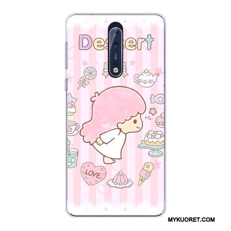 Kuori Nokia 8 Sarjakuva Malli Murtumaton, Kotelo Nokia 8 Pehmeä Neste Puhelimen Kuoret Muokata