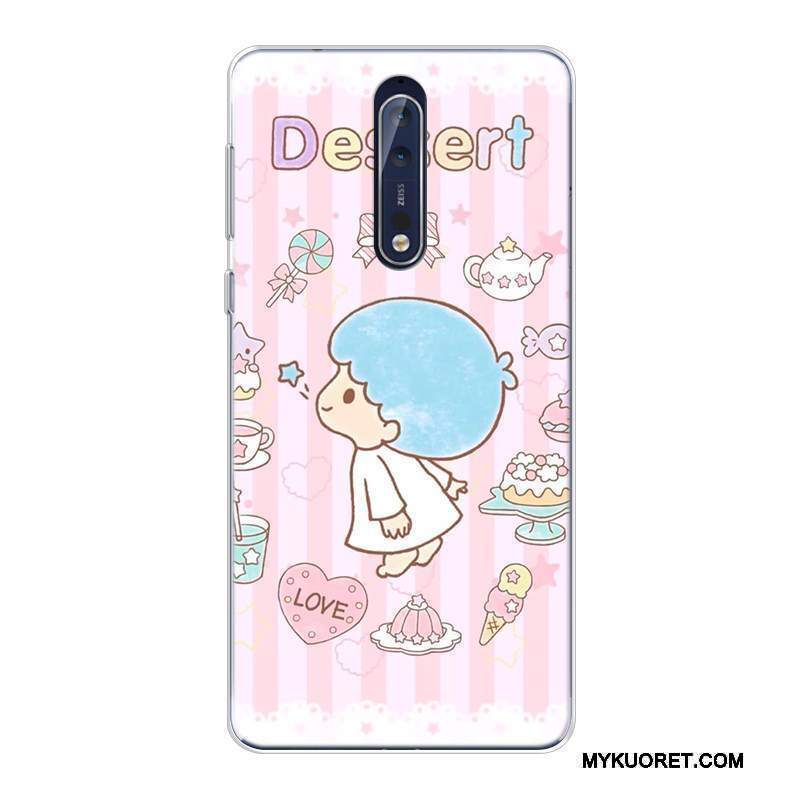 Kuori Nokia 8 Sarjakuva Malli Murtumaton, Kotelo Nokia 8 Pehmeä Neste Puhelimen Kuoret Muokata