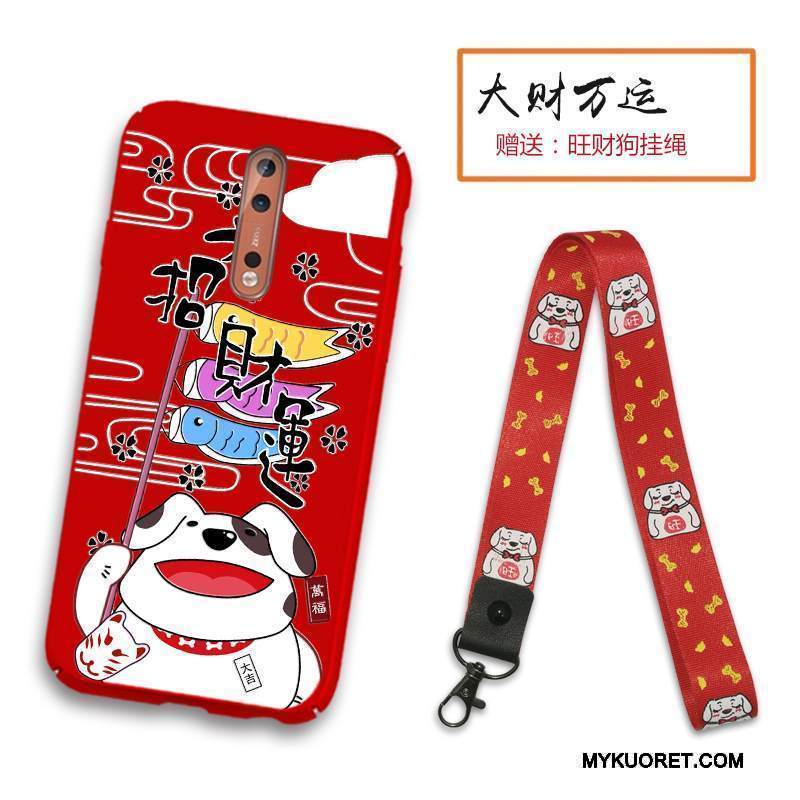 Kuori Nokia 8 Suojaus Kova Puhelimen Kuoret, Kotelo Nokia 8 Laukut Murtumaton Punainen