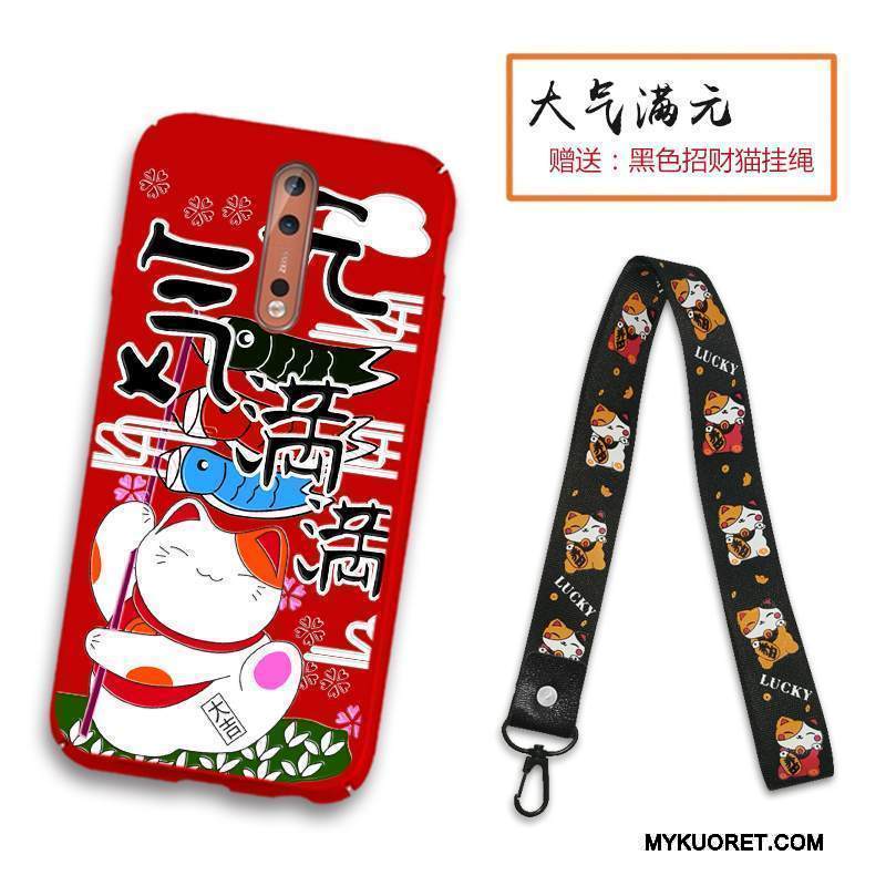 Kuori Nokia 8 Suojaus Kova Puhelimen Kuoret, Kotelo Nokia 8 Laukut Murtumaton Punainen