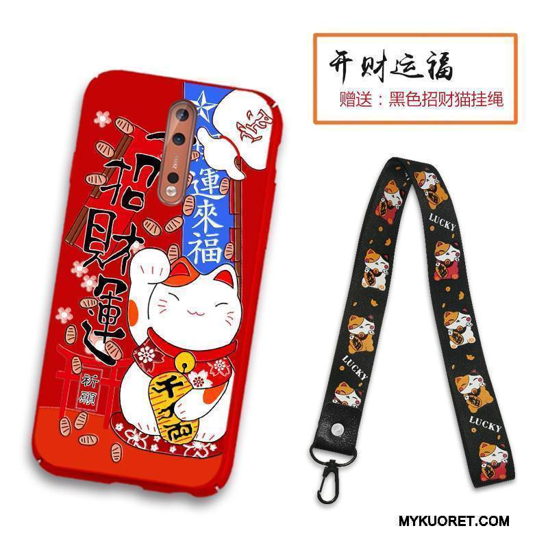 Kuori Nokia 8 Suojaus Kova Puhelimen Kuoret, Kotelo Nokia 8 Laukut Murtumaton Punainen