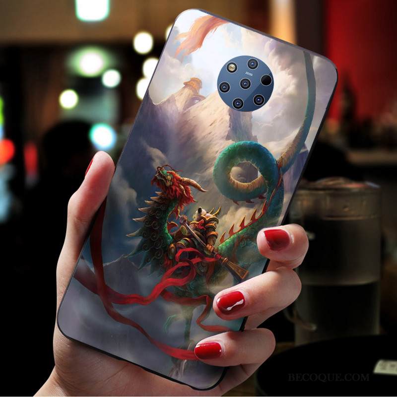 Kuori Nokia 9 Pureview Laukut Puhelimen Kuoret Pesty Suede, Kotelo Nokia 9 Pureview Suojaus Abstrakti Sininen