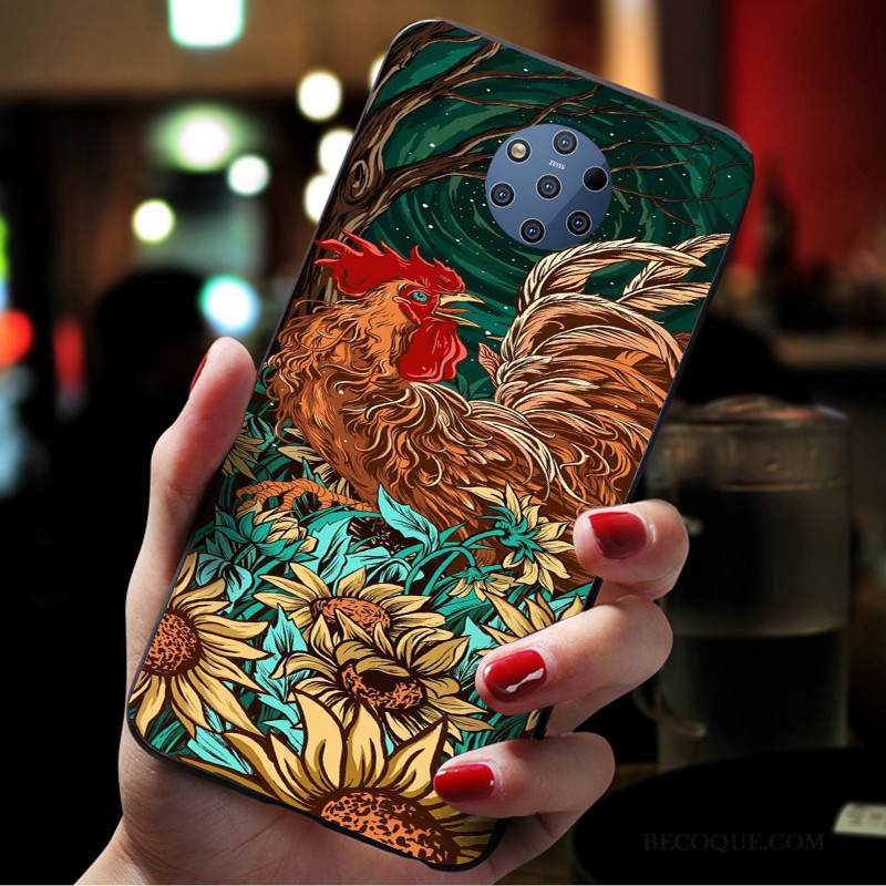 Kuori Nokia 9 Pureview Laukut Puhelimen Kuoret Pesty Suede, Kotelo Nokia 9 Pureview Suojaus Abstrakti Sininen