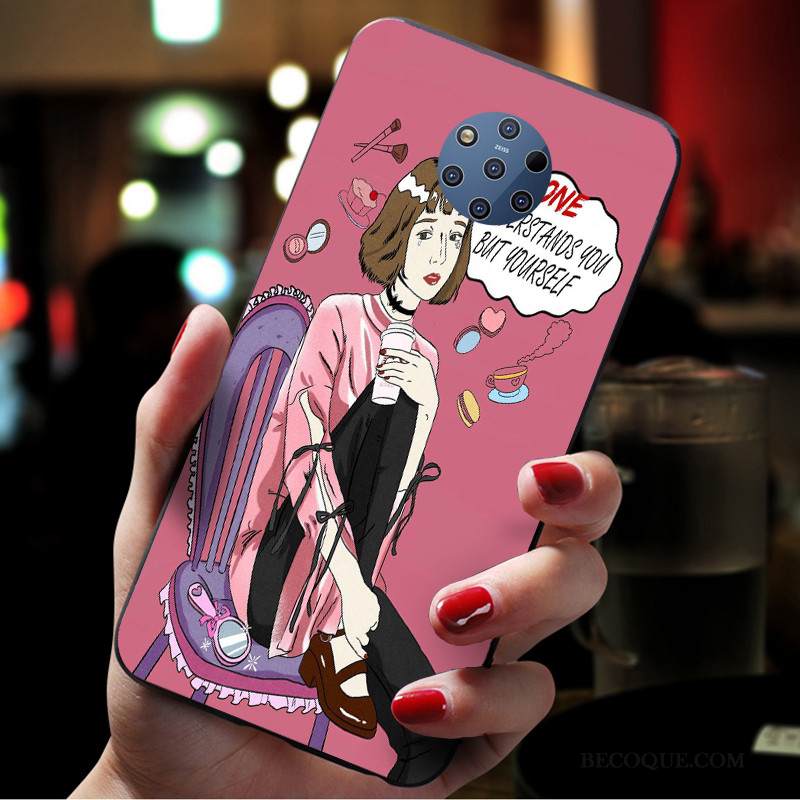 Kuori Nokia 9 Pureview Laukut Puhelimen Kuoret Pesty Suede, Kotelo Nokia 9 Pureview Suojaus Abstrakti Sininen