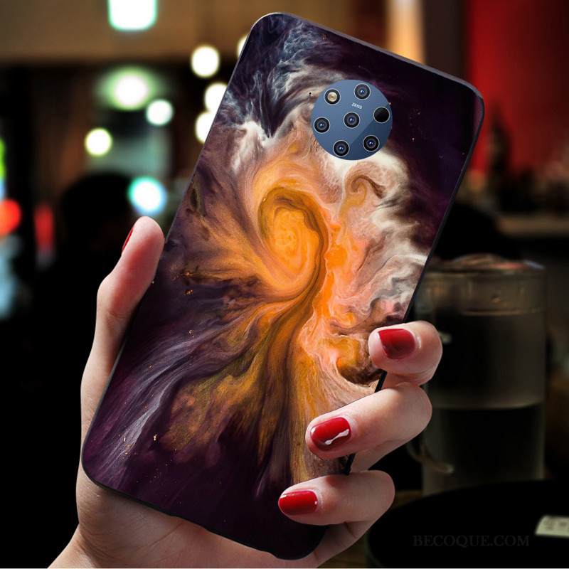 Kuori Nokia 9 Pureview Laukut Puhelimen Kuoret Pesty Suede, Kotelo Nokia 9 Pureview Suojaus Abstrakti Sininen