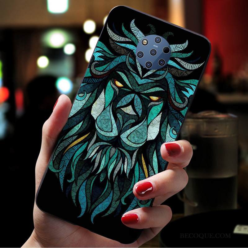 Kuori Nokia 9 Pureview Laukut Puhelimen Kuoret Pesty Suede, Kotelo Nokia 9 Pureview Suojaus Abstrakti Sininen