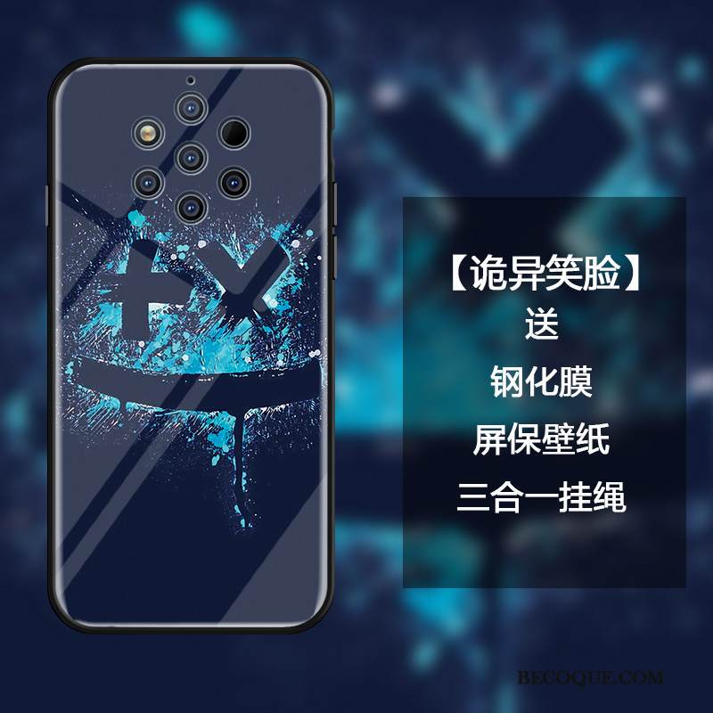 Kuori Nokia 9 Pureview Laukut Vihreä Puhelimen Kuoret, Kotelo Nokia 9 Pureview Suojaus Lasi Kirjain