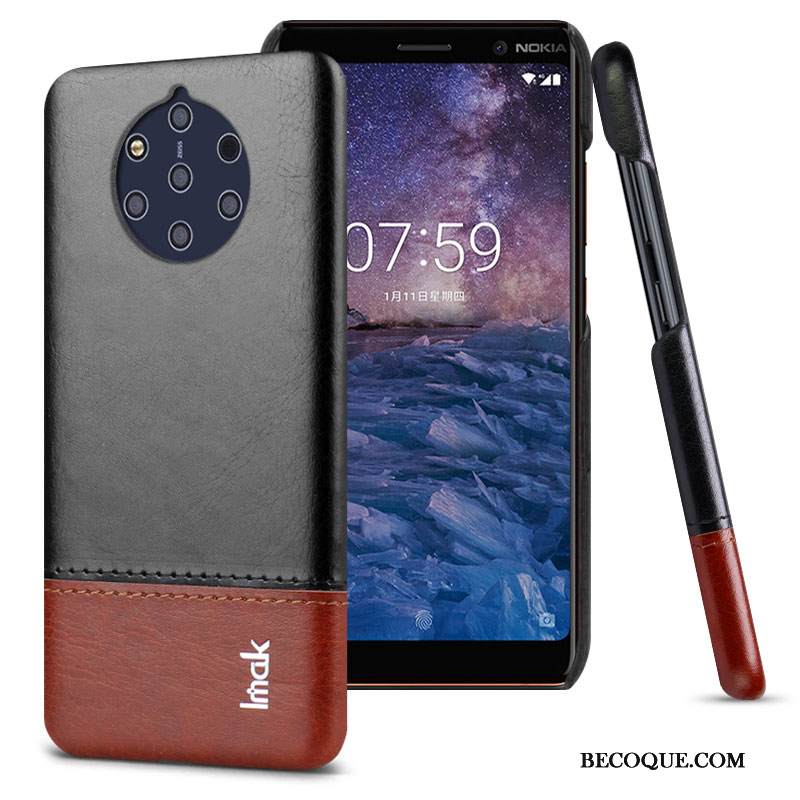 Kuori Nokia 9 Pureview Monivärinen Kortti Liiketoiminta, Kotelo Nokia 9 Pureview Nahka Yksinkertainen