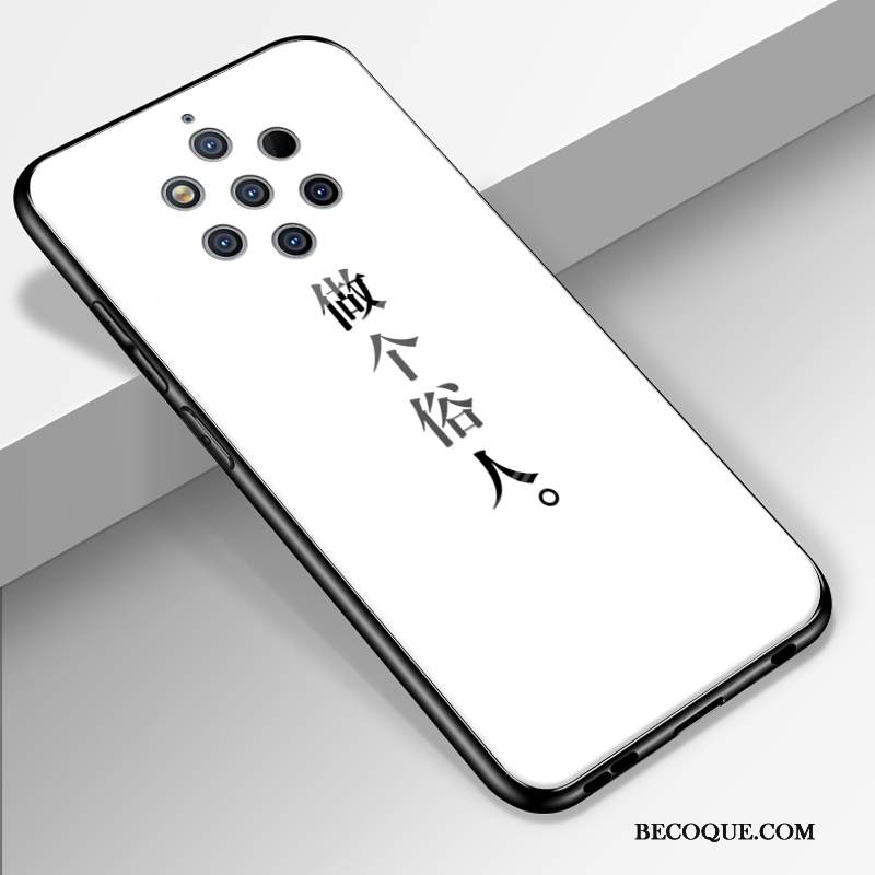 Kuori Nokia 9 Pureview Pehmeä Neste Vaalean Pu, Kotelo Nokia 9 Pureview Suojaus Peili Lasi