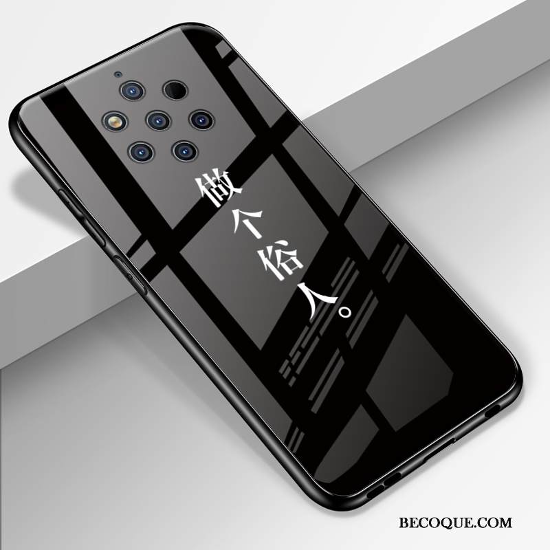 Kuori Nokia 9 Pureview Pehmeä Neste Vaalean Pu, Kotelo Nokia 9 Pureview Suojaus Peili Lasi