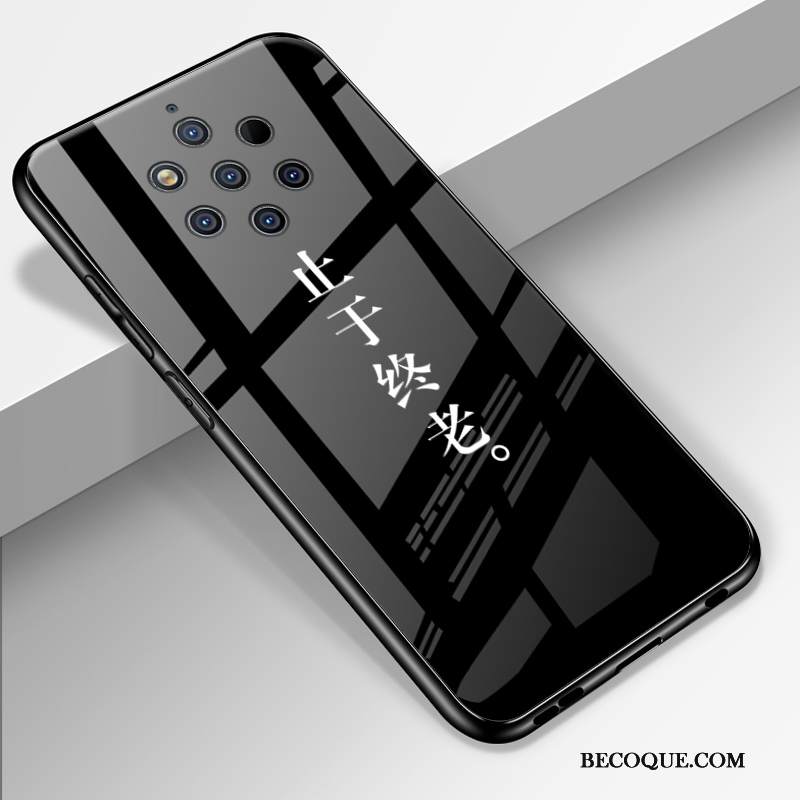 Kuori Nokia 9 Pureview Pehmeä Neste Vaalean Pu, Kotelo Nokia 9 Pureview Suojaus Peili Lasi