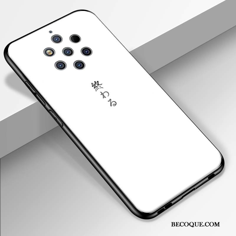 Kuori Nokia 9 Pureview Pehmeä Neste Vaalean Pu, Kotelo Nokia 9 Pureview Suojaus Peili Lasi