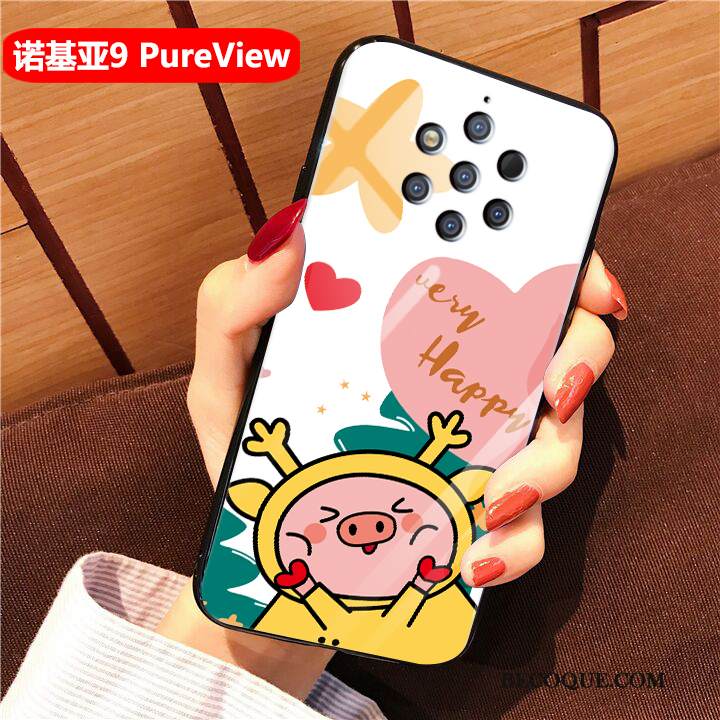 Kuori Nokia 9 Pureview Silikoni Kustannukset Murtumaton, Kotelo Nokia 9 Pureview Pehmeä Neste Lasi Puhelimen Kuoret