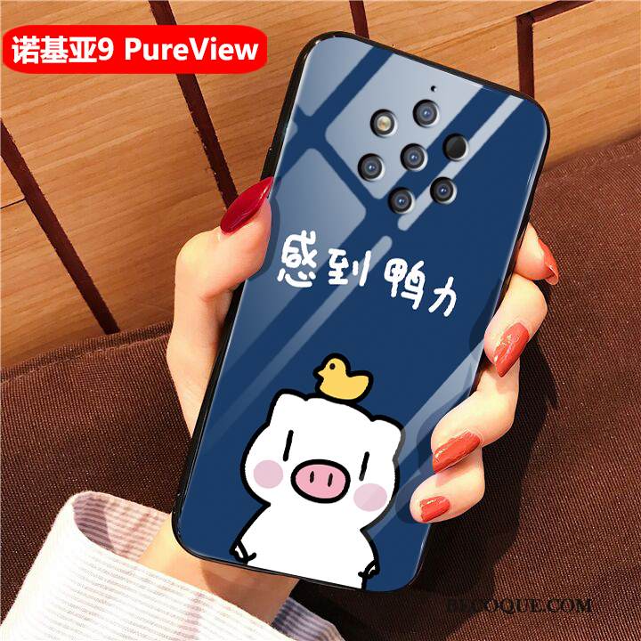 Kuori Nokia 9 Pureview Silikoni Kustannukset Murtumaton, Kotelo Nokia 9 Pureview Pehmeä Neste Lasi Puhelimen Kuoret