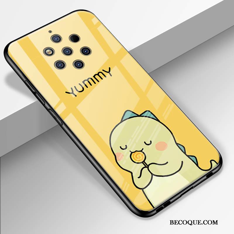 Kuori Nokia 9 Pureview Silikoni Persoonallisuus Pu, Kotelo Nokia 9 Pureview Laukut Peili Karkaisu