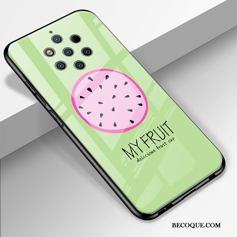 Kuori Nokia 9 Pureview Silikoni Persoonallisuus Pu, Kotelo Nokia 9 Pureview Laukut Peili Karkaisu