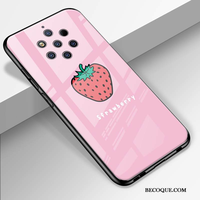 Kuori Nokia 9 Pureview Silikoni Persoonallisuus Pu, Kotelo Nokia 9 Pureview Laukut Peili Karkaisu