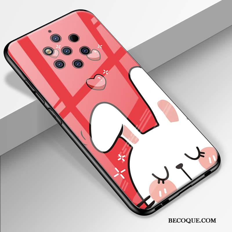 Kuori Nokia 9 Pureview Silikoni Persoonallisuus Pu, Kotelo Nokia 9 Pureview Laukut Peili Karkaisu