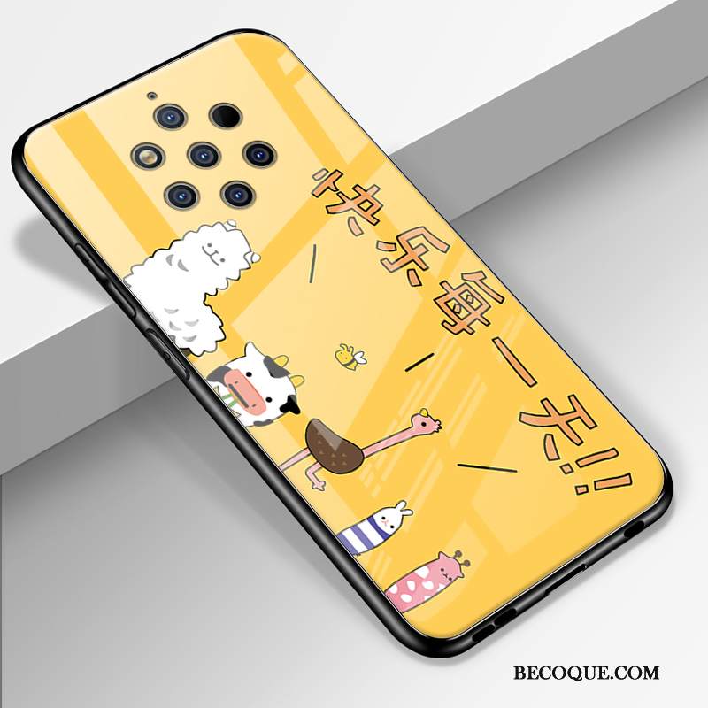 Kuori Nokia 9 Pureview Silikoni Persoonallisuus Pu, Kotelo Nokia 9 Pureview Laukut Peili Karkaisu