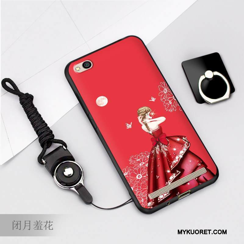 Kuori Redmi 5a Pehmeä Neste Jauhe Pieni, Kotelo Redmi 5a Suojaus Punainen Ripustettavat Koristeet