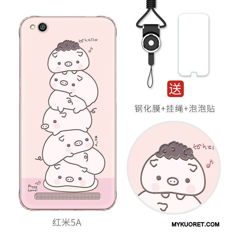 Kuori Redmi 5a Sarjakuva Ihana Murtumaton, Kotelo Redmi 5a Kohokuviointi Puhelimen Kuoret Punainen