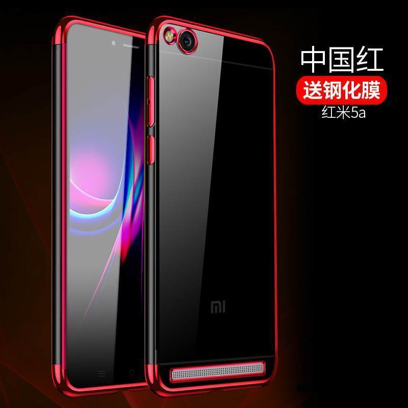 Kuori Redmi 5a Suojaus Pieni Läpinäkyvä, Kotelo Redmi 5a Laukut Murtumaton Punainen