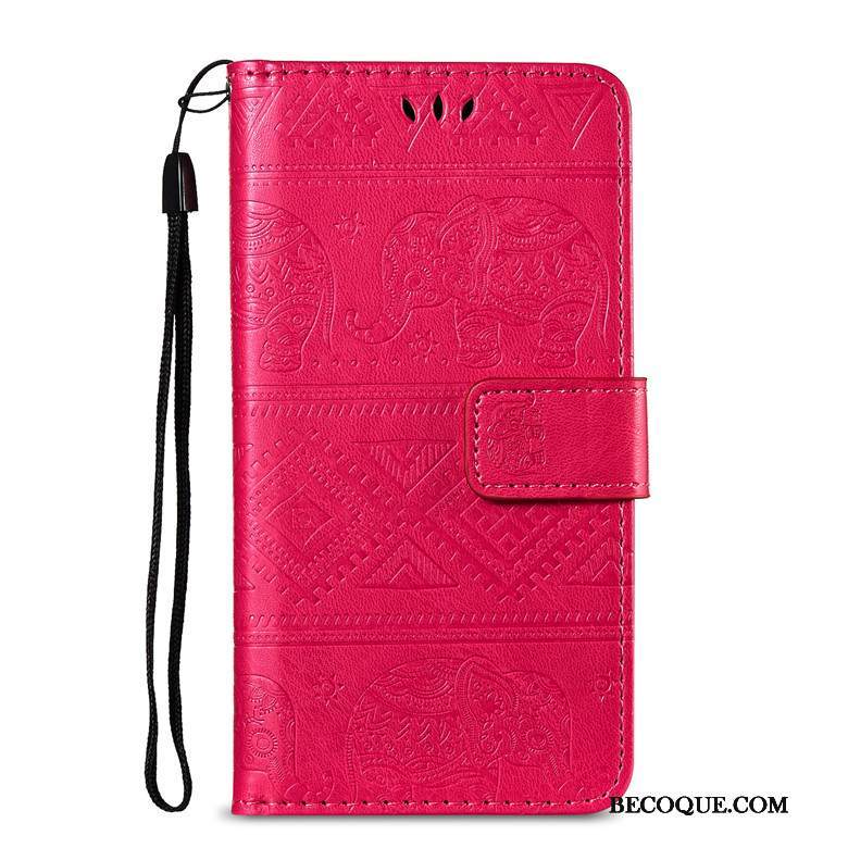 Kuori Redmi 7 Kuoret Puhelimen Kuoret Pieni, Kotelo Redmi 7 Nahka Tummansininen Punainen