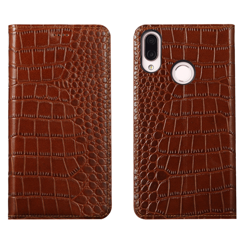 Kuori Redmi 7 Nahka Kukkakuvio Pieni, Kotelo Redmi 7 Laukut Punainen Puhelimen Kuoret