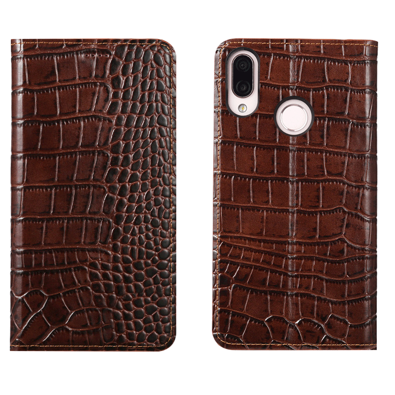 Kuori Redmi 7 Nahka Kukkakuvio Pieni, Kotelo Redmi 7 Laukut Punainen Puhelimen Kuoret