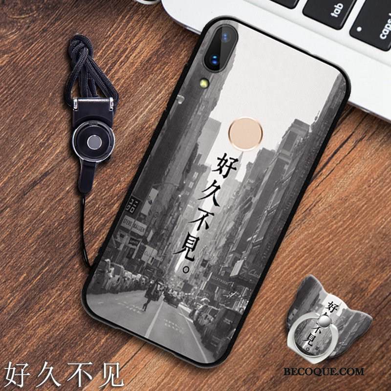 Kuori Redmi 7 Pehmeä Neste Musta Ripustettavat Koristeet, Kotelo Redmi 7 Tuki Punainen Puhelimen Kuoret