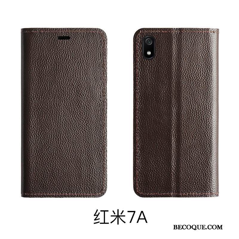 Kuori Redmi 7a Kuoret Kukkakuvio Punainen, Kotelo Redmi 7a Nahka Pieni Puhelimen Kuoret