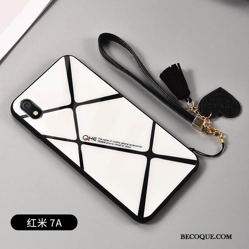 Kuori Redmi 7a Laukut Lasi Rakastunut, Kotelo Redmi 7a Luova Punainen Persoonallisuus