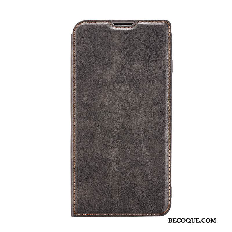 Kuori Redmi 7a Nahka Punainen Harmaa, Kotelo Redmi 7a Puhelimen Kuoret Lehmä