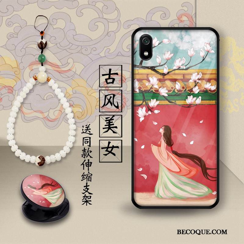 Kuori Redmi 7a Tuki Pieni Punainen, Kotelo Redmi 7a Luova Lohikäärme Puhelimen Kuoret