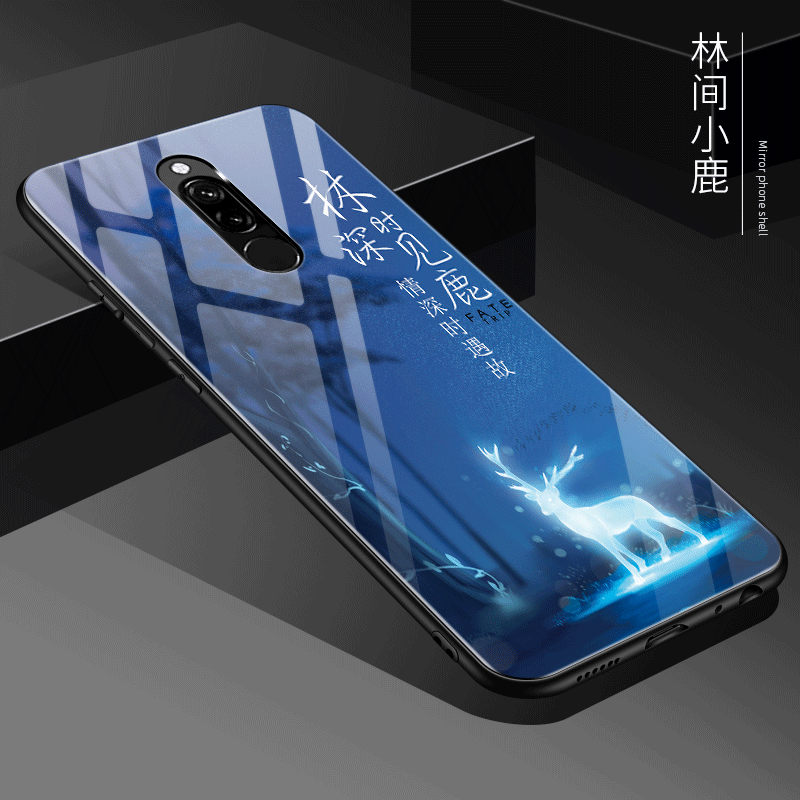 Kuori Redmi 8 Luova Peili Puhelimen Kuoret, Kotelo Redmi 8 Laukut Punainen Jauhe