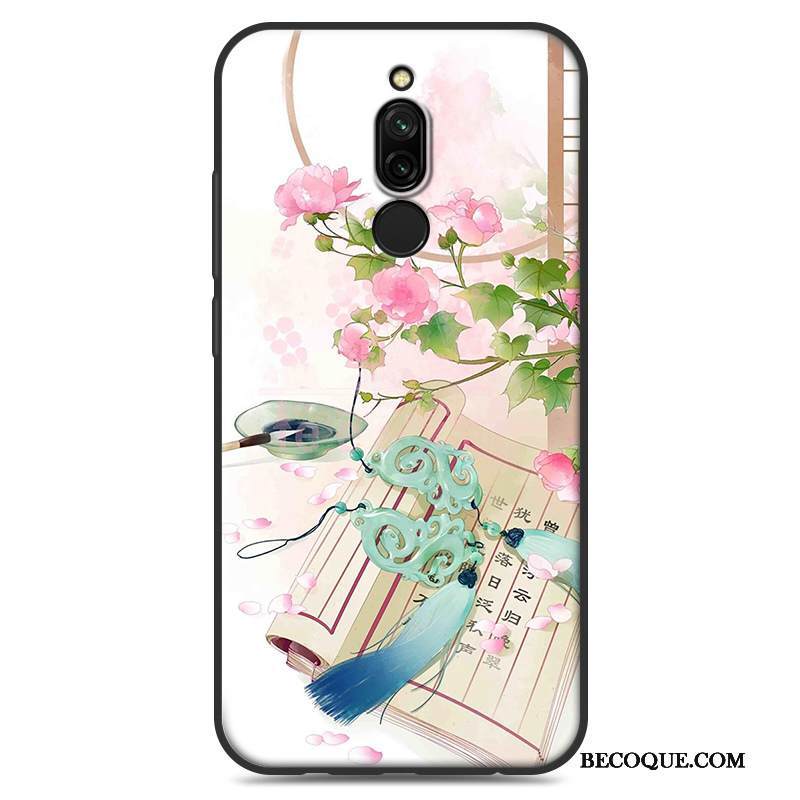 Kuori Redmi 8 Luova Valkoinen Pieni, Kotelo Redmi 8 Pehmeä Neste Murtumaton Punainen