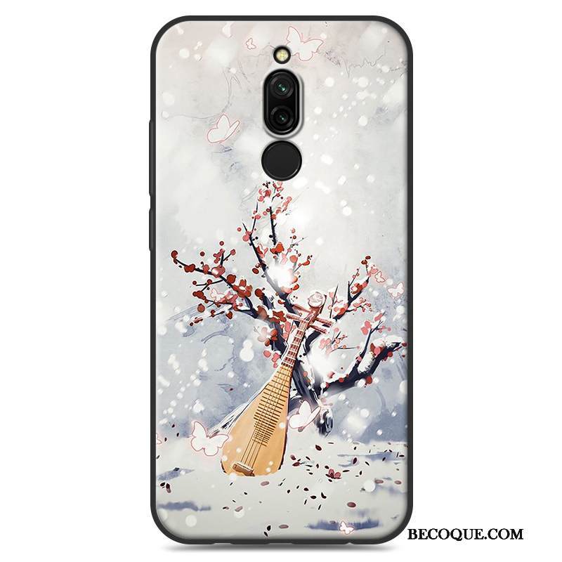 Kuori Redmi 8 Luova Valkoinen Pieni, Kotelo Redmi 8 Pehmeä Neste Murtumaton Punainen