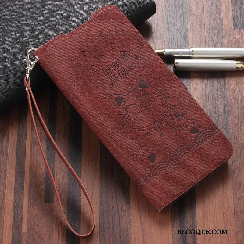 Kuori Redmi 8 Nahka Puhelimen Kuoret Punainen, Kotelo Redmi 8 Laukut Murtumaton Liiketoiminta