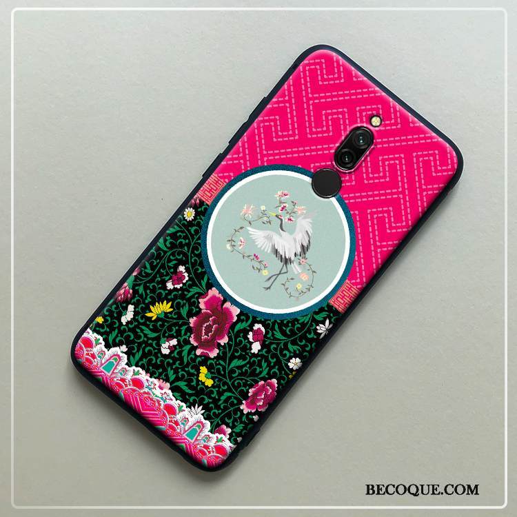 Kuori Redmi 8 Pehmeä Neste Trendi Pesty Suede, Kotelo Redmi 8 Suojaus Taide Punainen