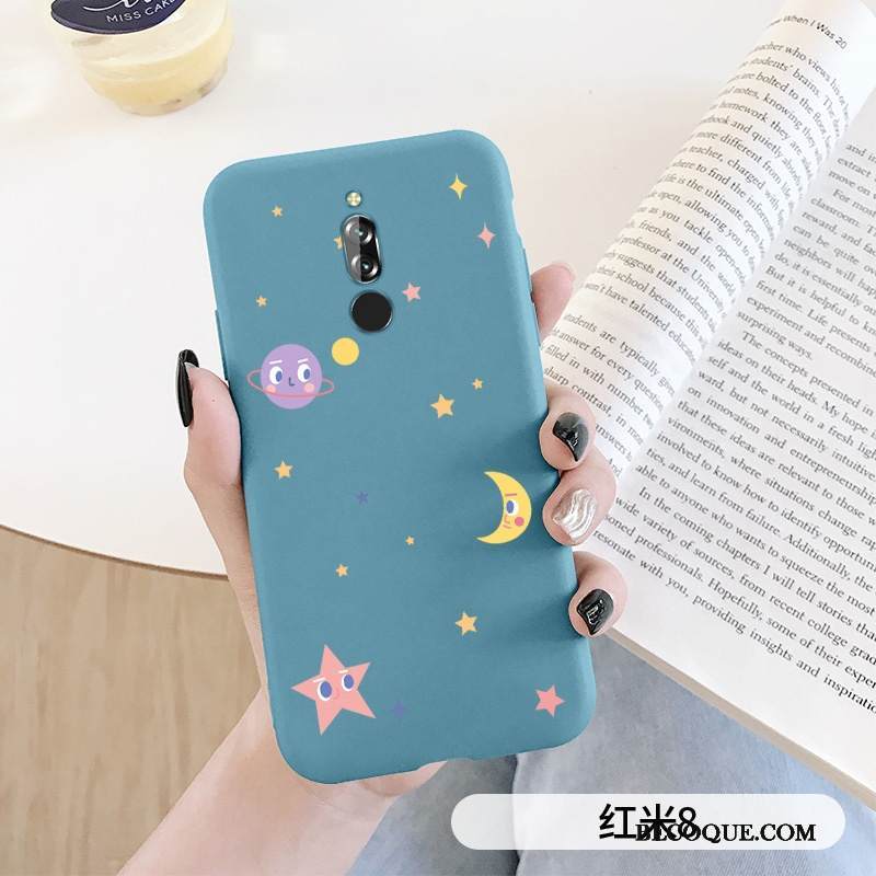 Kuori Redmi 8 Silikoni Pieni Trendi, Kotelo Redmi 8 Kuukausi Vihreä