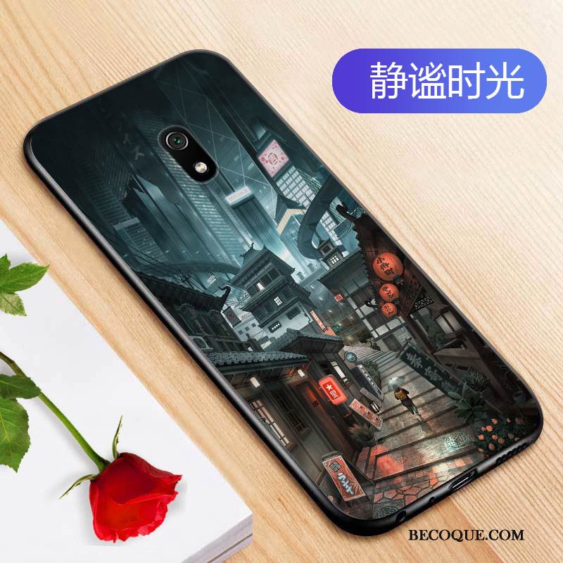 Kuori Redmi 8a Laukut Persoonallisuus Murtumaton, Kotelo Redmi 8a Pehmeä Neste Sininen Punainen