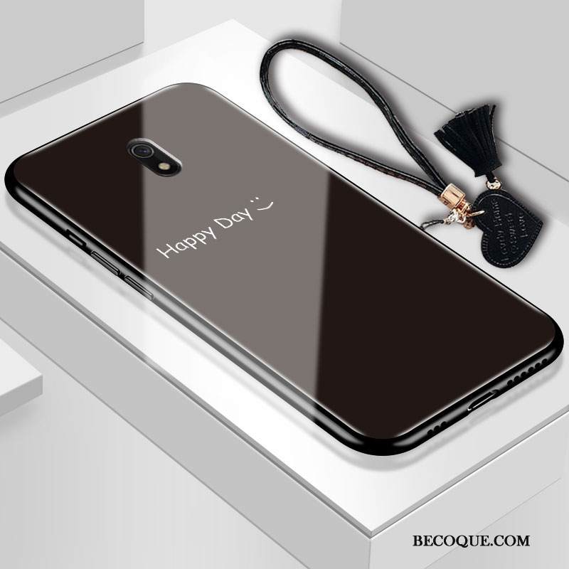 Kuori Redmi 8a Pehmeä Neste Lasi Yksinkertainen, Kotelo Redmi 8a Suojaus Säteilevä Musta