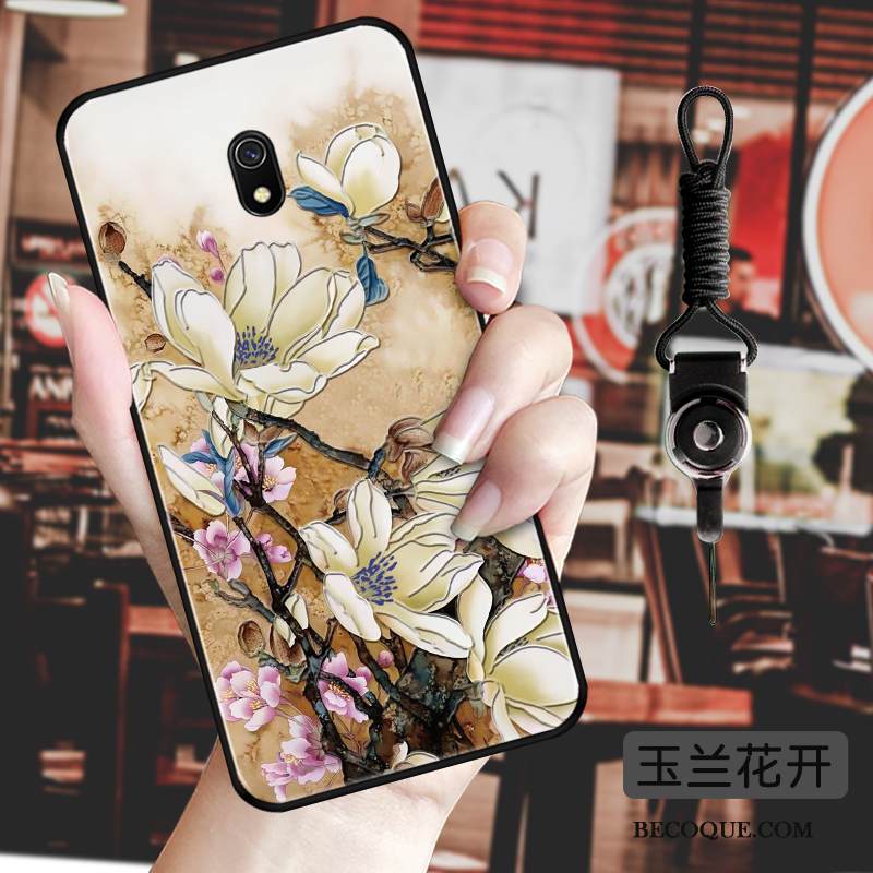 Kuori Redmi 8a Vuosikerta Pieni Pesty Suede, Kotelo Redmi 8a Suojaus Kukka Trendi