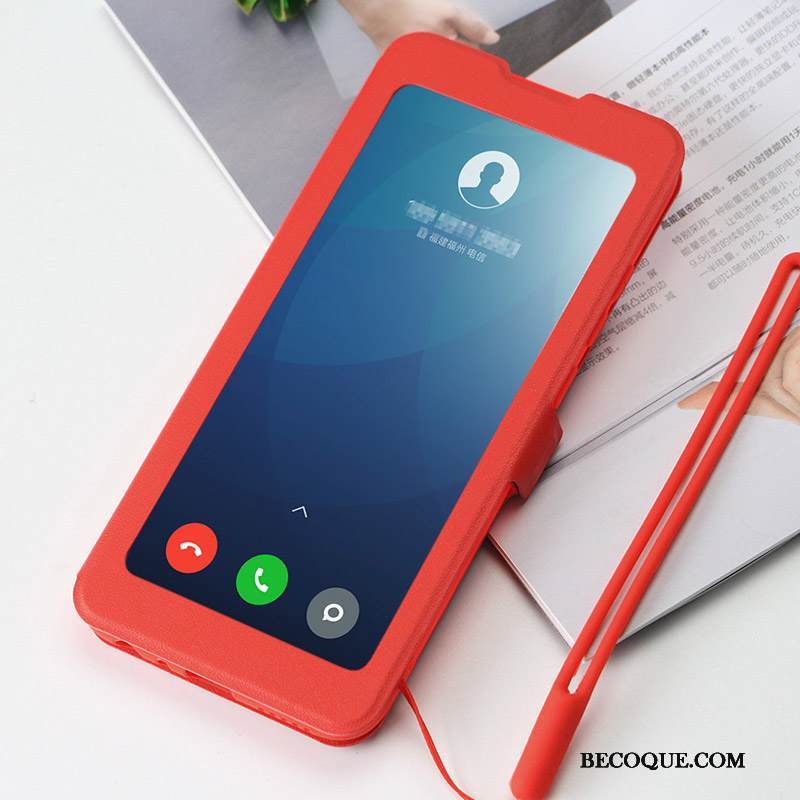 Kuori Redmi 9 Kuoret Musta Pieni, Kotelo Redmi 9 Nahka Punainen Murtumaton