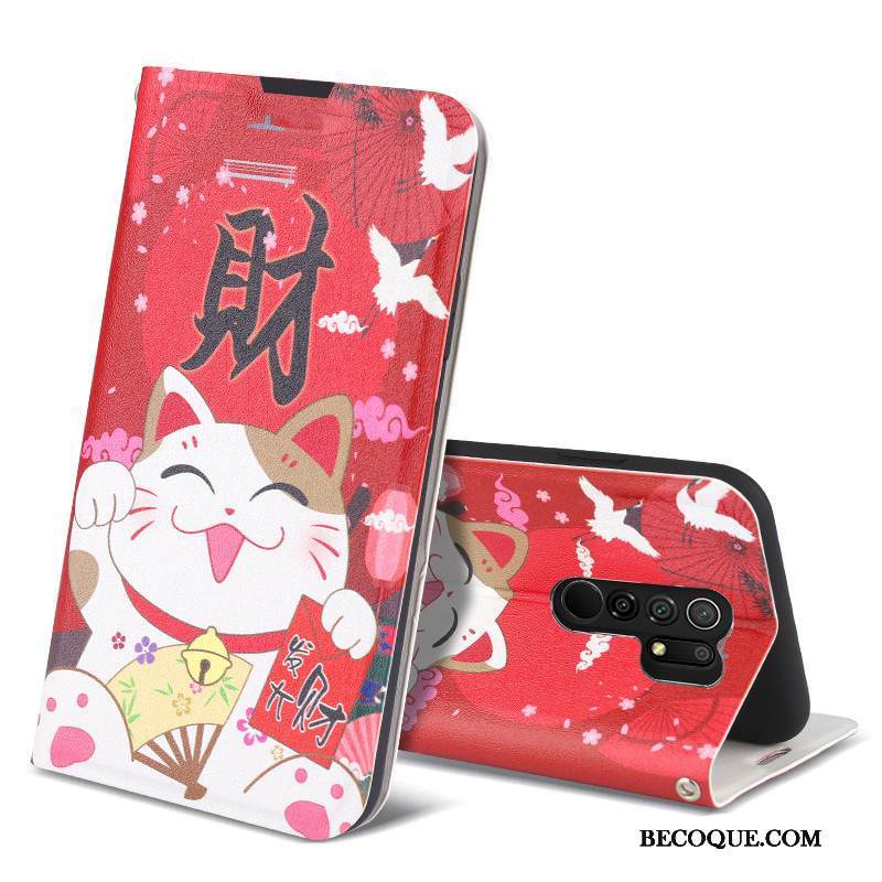 Kuori Redmi 9 Laukut Puhelimen Kuoret Murtumaton, Kotelo Redmi 9 Tuki Punainen Vihreä