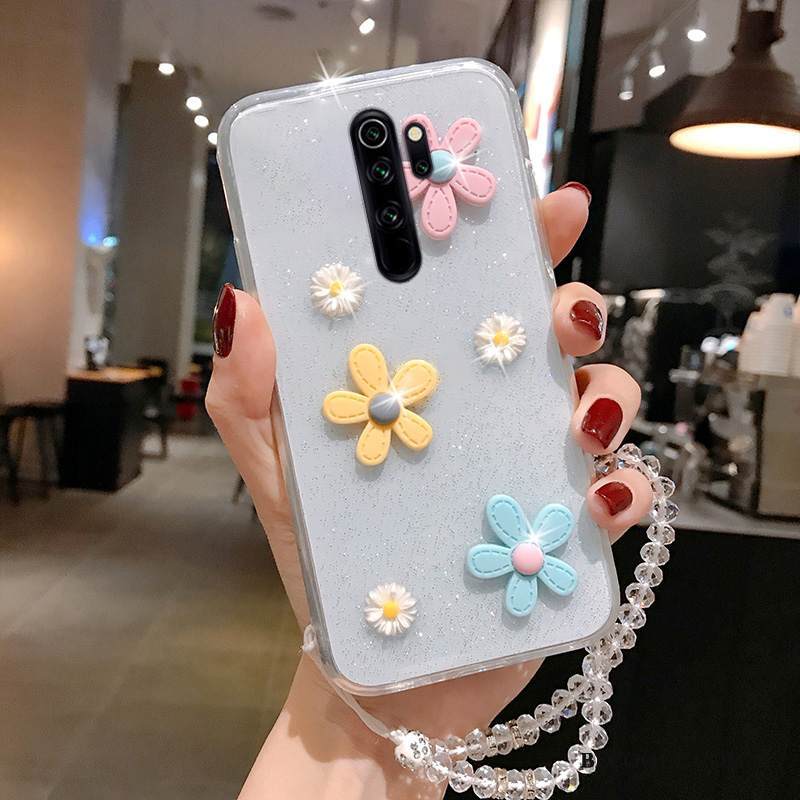 Kuori Redmi 9 Pehmeä Neste Punainen Jauhe, Kotelo Redmi 9 Luova Puhelimen Kuoret Läpinäkyvä