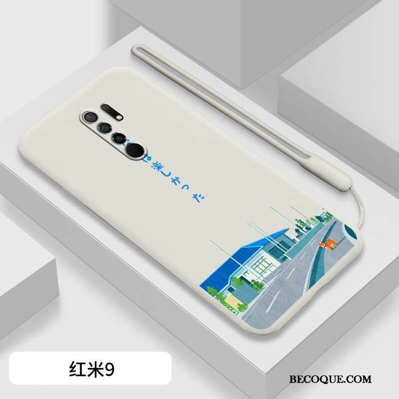 Kuori Redmi 9 Pehmeä Neste Punainen Ohut, Kotelo Redmi 9 Luova Sininen Kustannukset