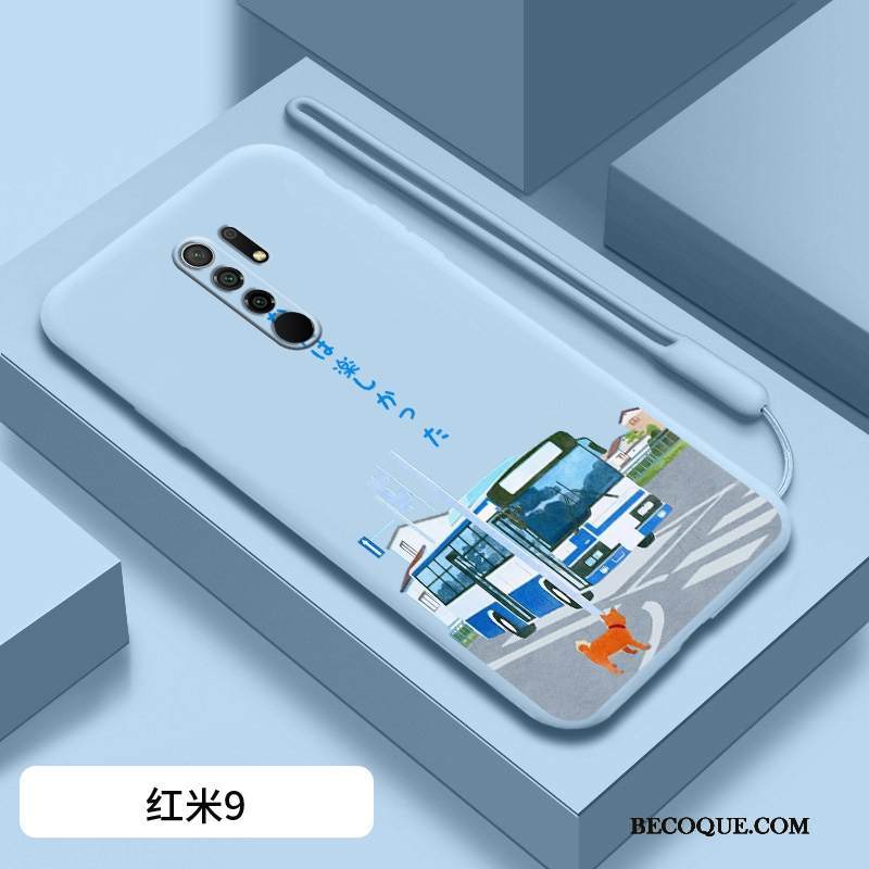 Kuori Redmi 9 Pehmeä Neste Punainen Ohut, Kotelo Redmi 9 Luova Sininen Kustannukset
