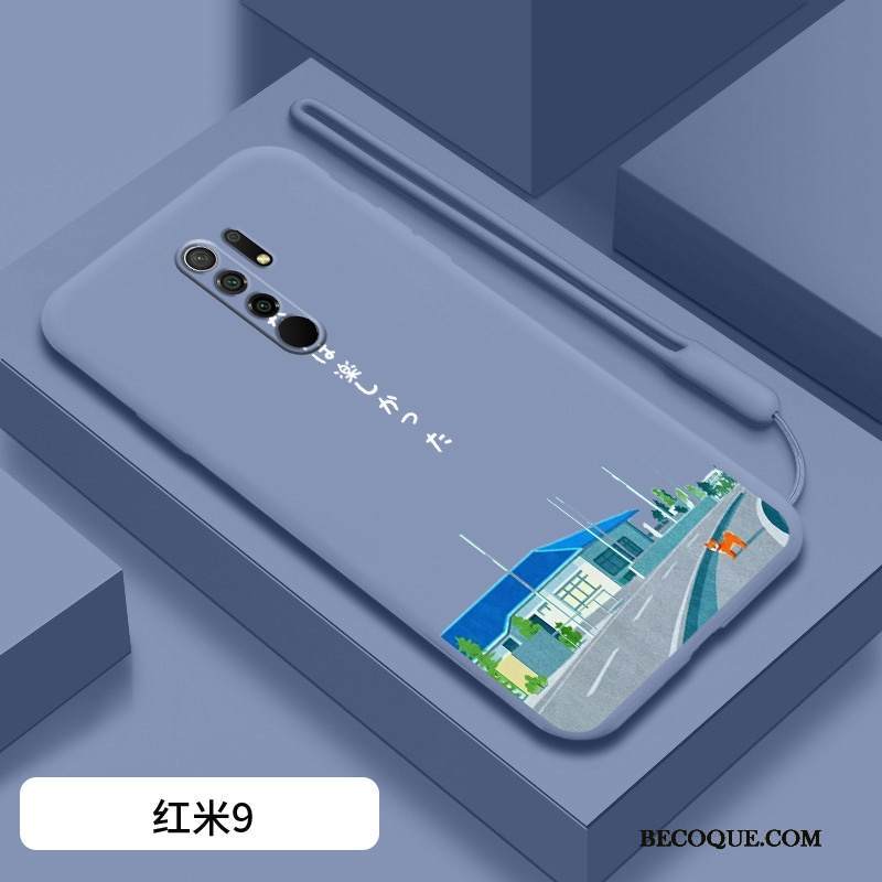 Kuori Redmi 9 Pehmeä Neste Punainen Ohut, Kotelo Redmi 9 Luova Sininen Kustannukset