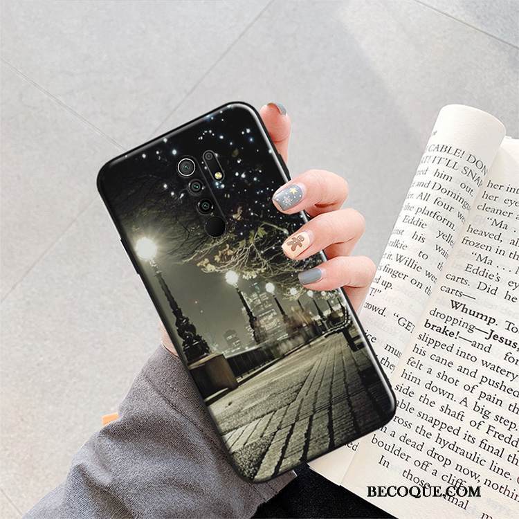 Kuori Redmi 9 Suojaus Net Red Puhelimen Kuoret, Kotelo Redmi 9 Pehmeä Neste Pieni Trendi